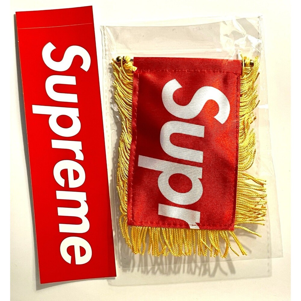 Supreme Mini Flag Banner Fringe New Red Tassel FW26
